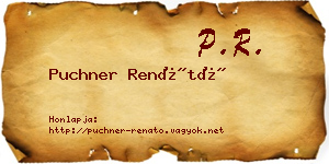 Puchner Renátó névjegykártya